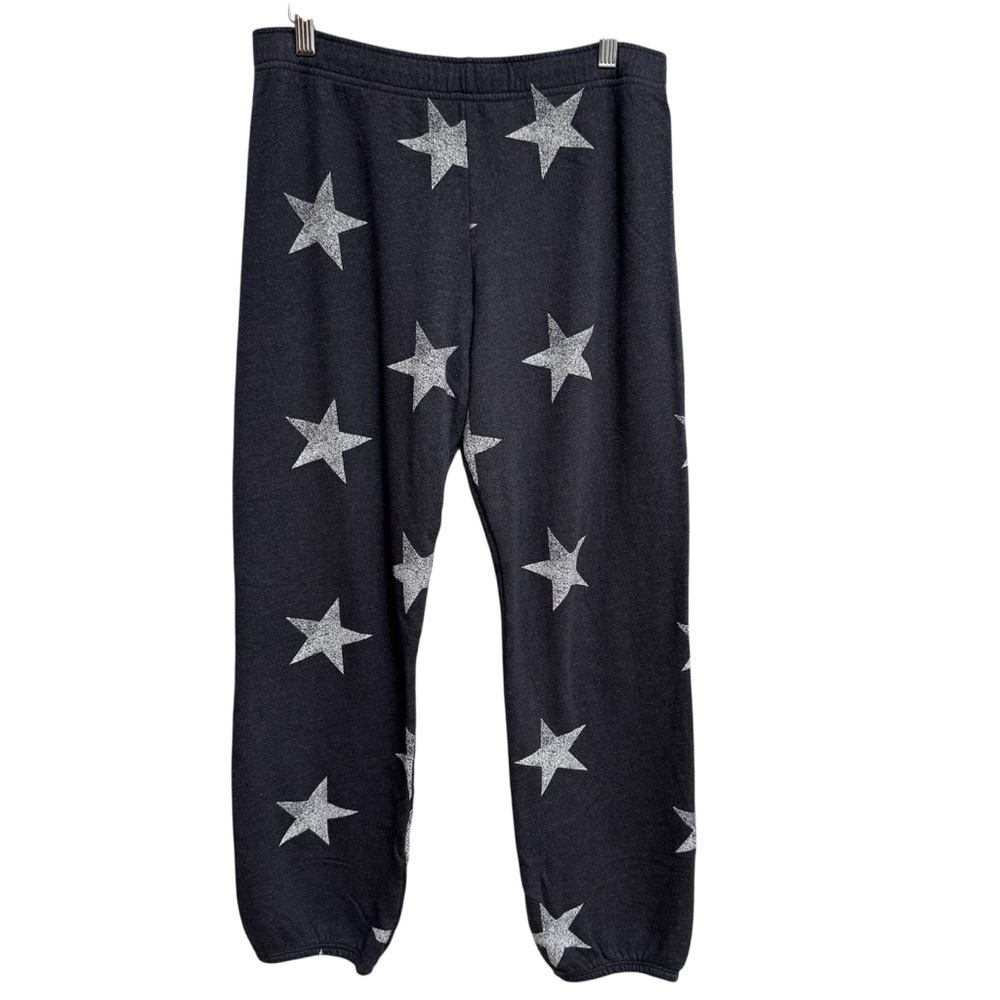 Monrow Star Print Elastic Waist Sweatpants Women Medium Joggers